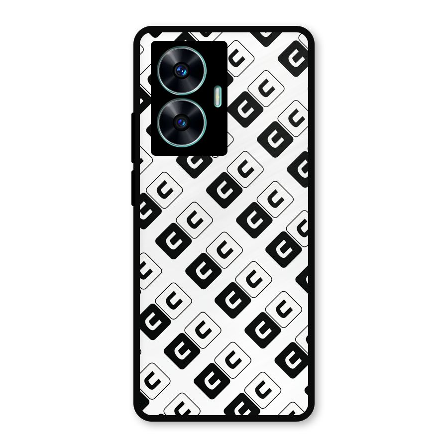 CoversCart Diagonal Banner Metal Back Case for Realme Narzo N55