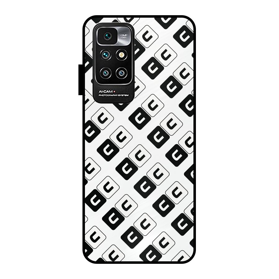 CoversCart Diagonal Banner Metal Back Case for Redmi 10 Prime