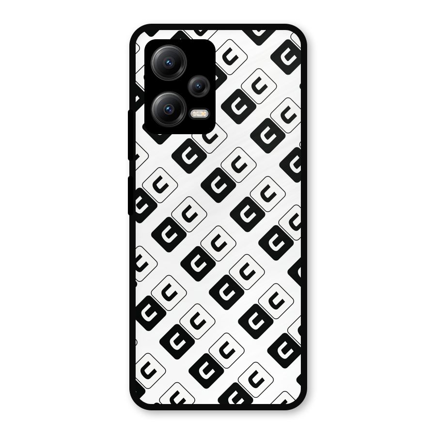 CoversCart Diagonal Banner Metal Back Case for Redmi Note 12 5G