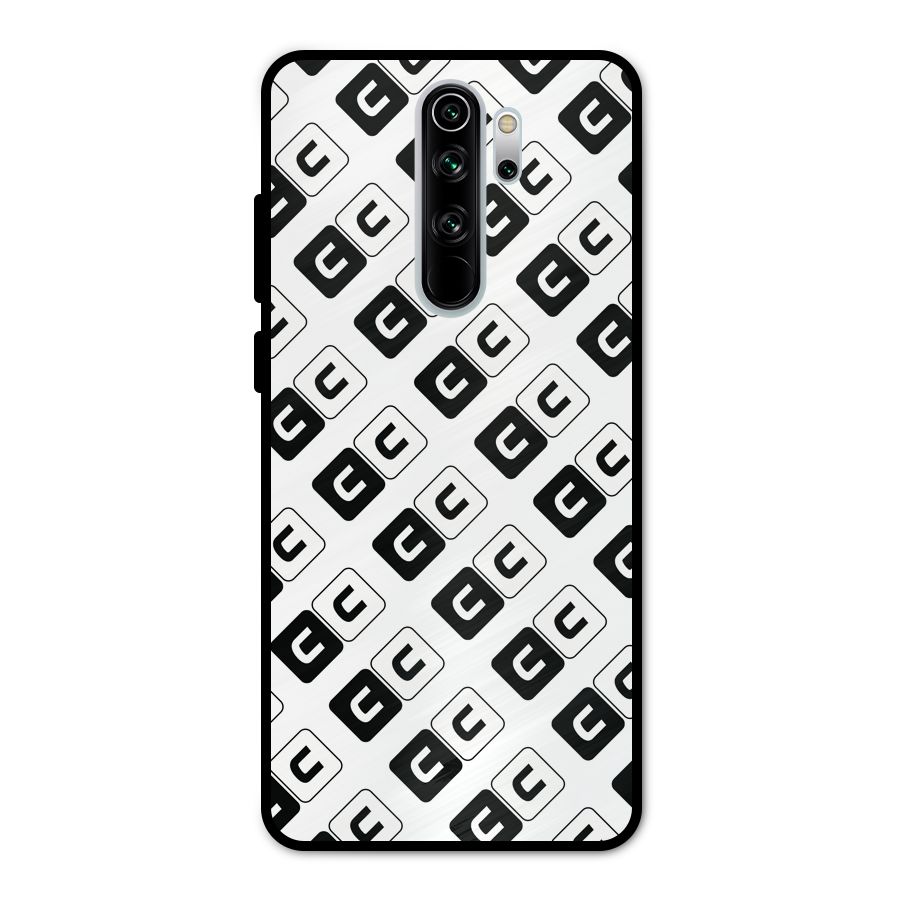 CoversCart Diagonal Banner Metal Back Case for Redmi Note 8 Pro
