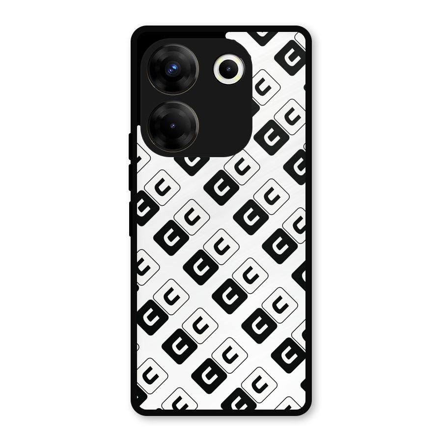 CoversCart Diagonal Banner Metal Back Case for Tecno Camon 20 Pro