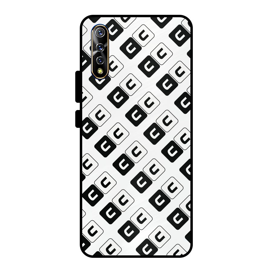CoversCart Diagonal Banner Metal Back Case for Vivo S1