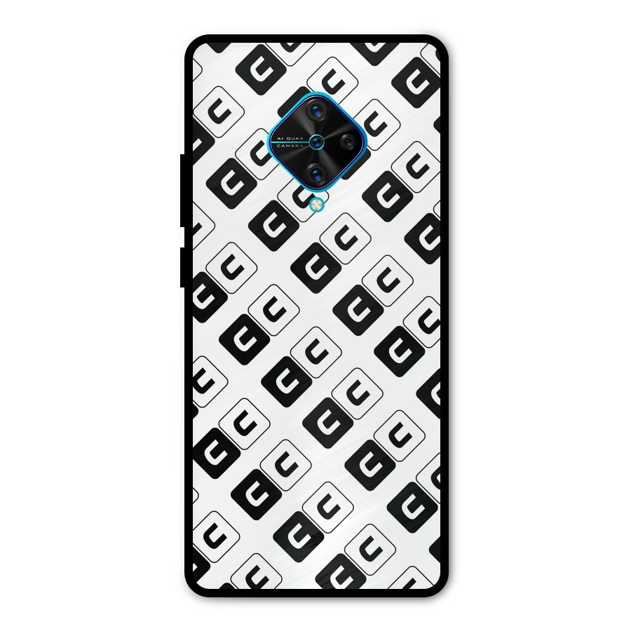 CoversCart Diagonal Banner Metal Back Case for Vivo S1 Pro