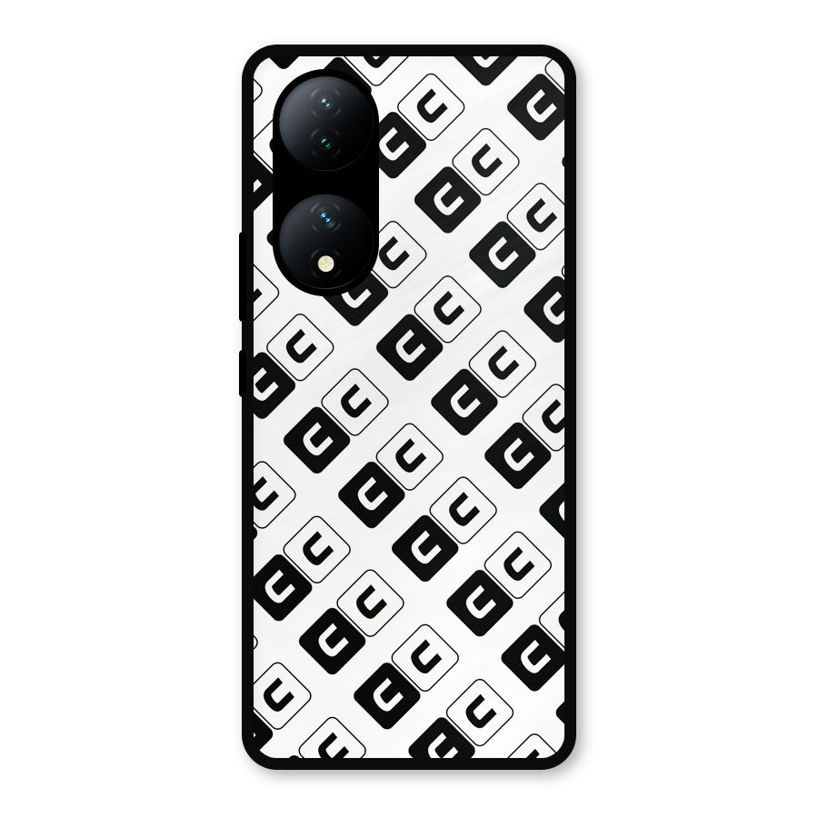 CoversCart Diagonal Banner Metal Back Case for Vivo T2