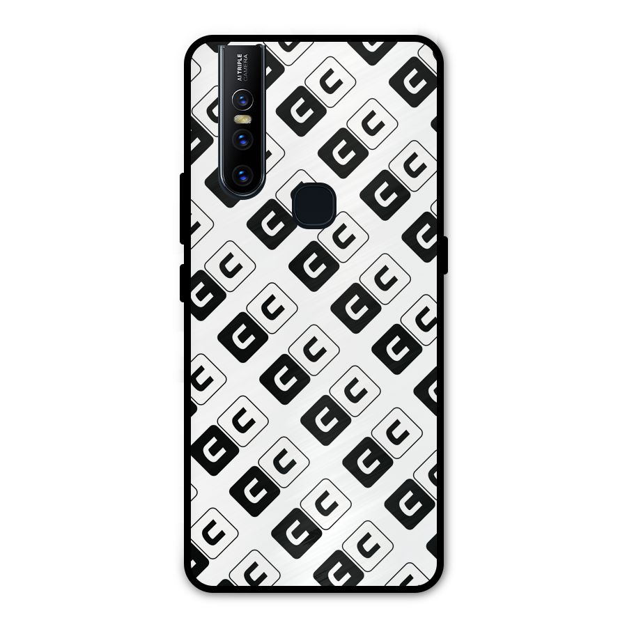 CoversCart Diagonal Banner Metal Back Case for Vivo V15