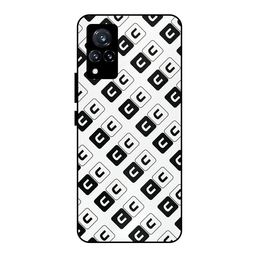 CoversCart Diagonal Banner Metal Back Case for Vivo V21 5G