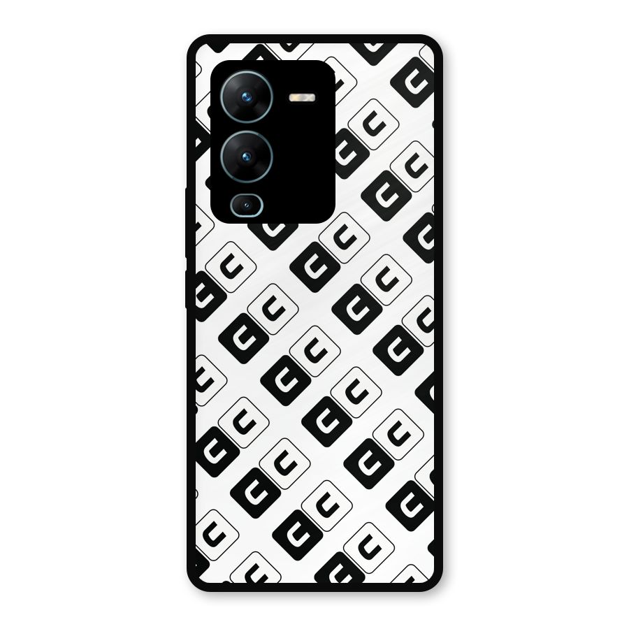 CoversCart Diagonal Banner Metal Back Case for Vivo V25 Pro