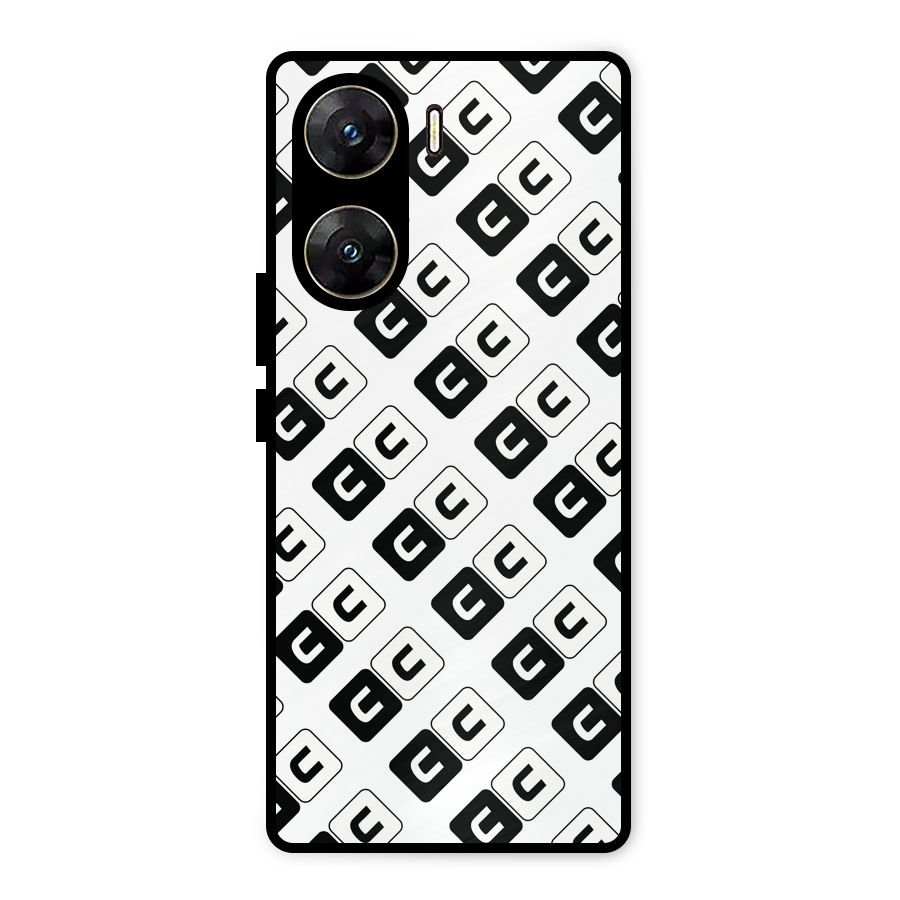 CoversCart Diagonal Banner Metal Back Case for Vivo V29e
