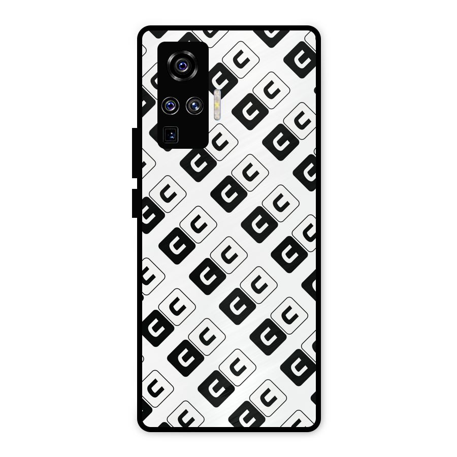 CoversCart Diagonal Banner Metal Back Case for Vivo X50 Pro