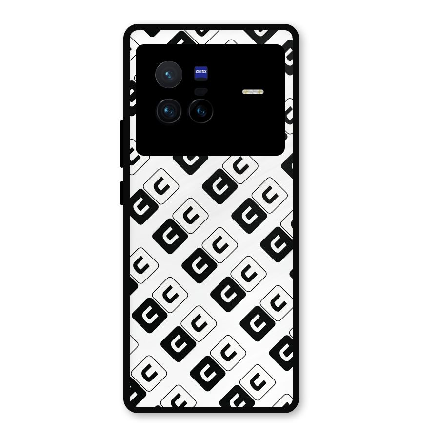 CoversCart Diagonal Banner Metal Back Case for Vivo X80