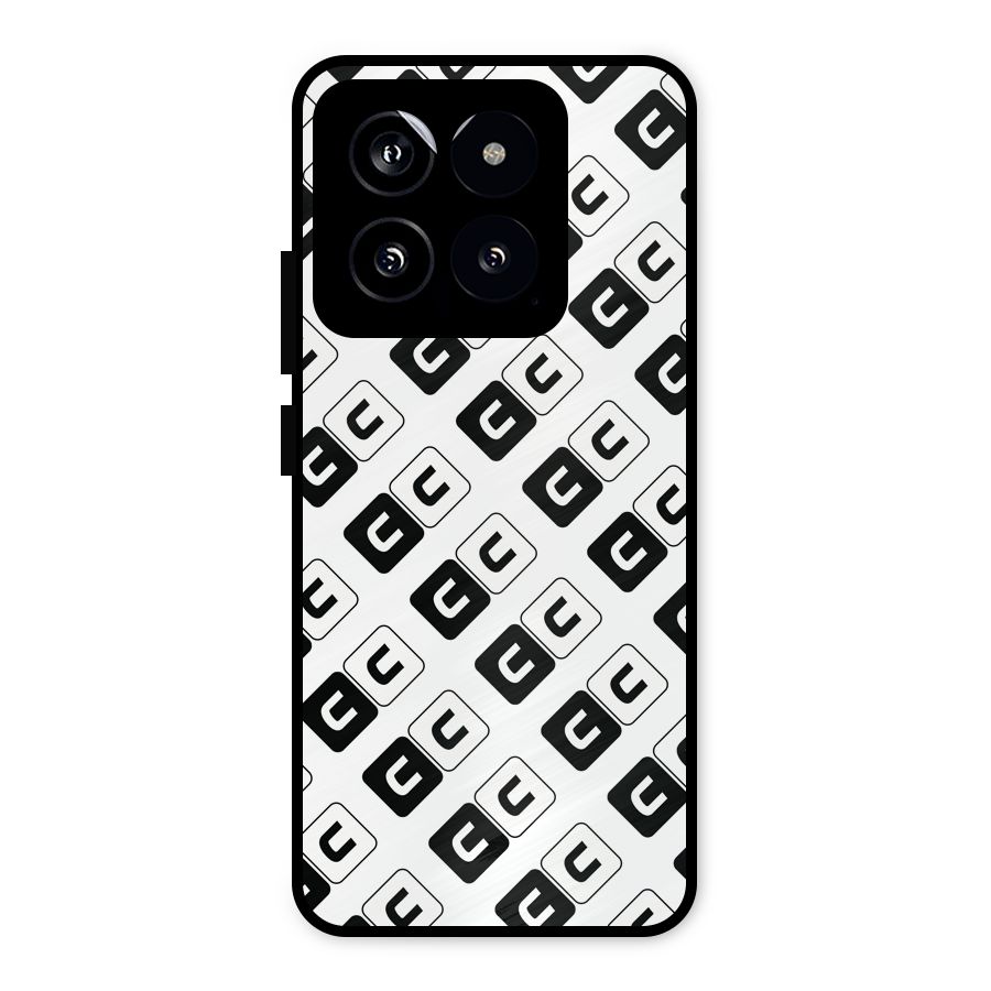 CoversCart Diagonal Banner Metal Back Case for Xiaomi 14