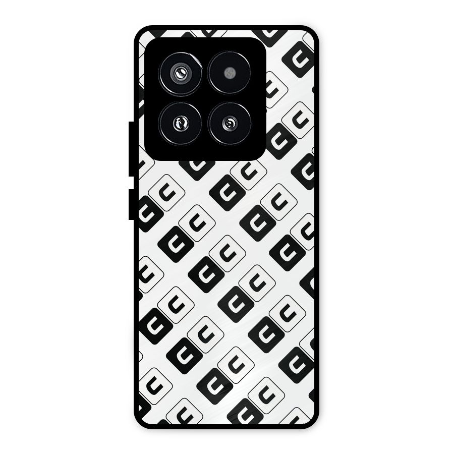 CoversCart Diagonal Banner Metal Back Case for Xiaomi 14 Pro