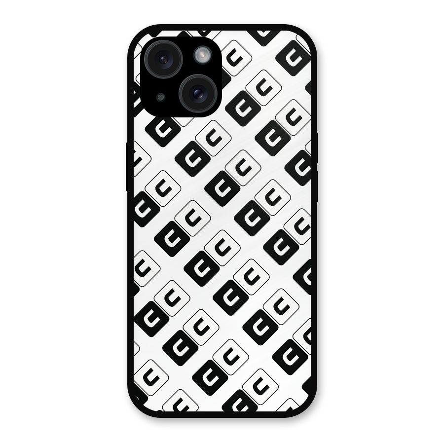 CoversCart Diagonal Banner Metal Back Case for iPhone 15