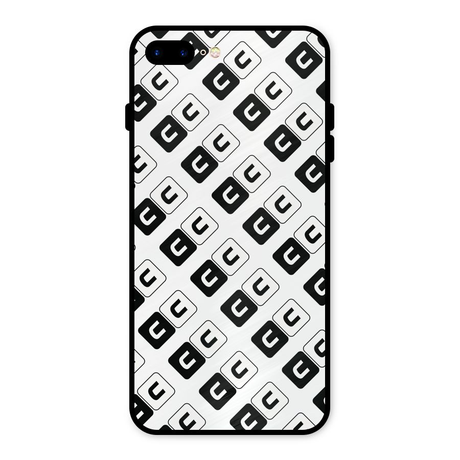 CoversCart Diagonal Banner Metal Back Case for iPhone 8 Plus