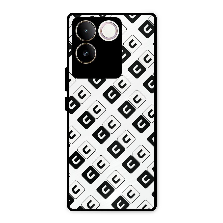 CoversCart Diagonal Banner Metal Back Case for iQOO Z7 Pro