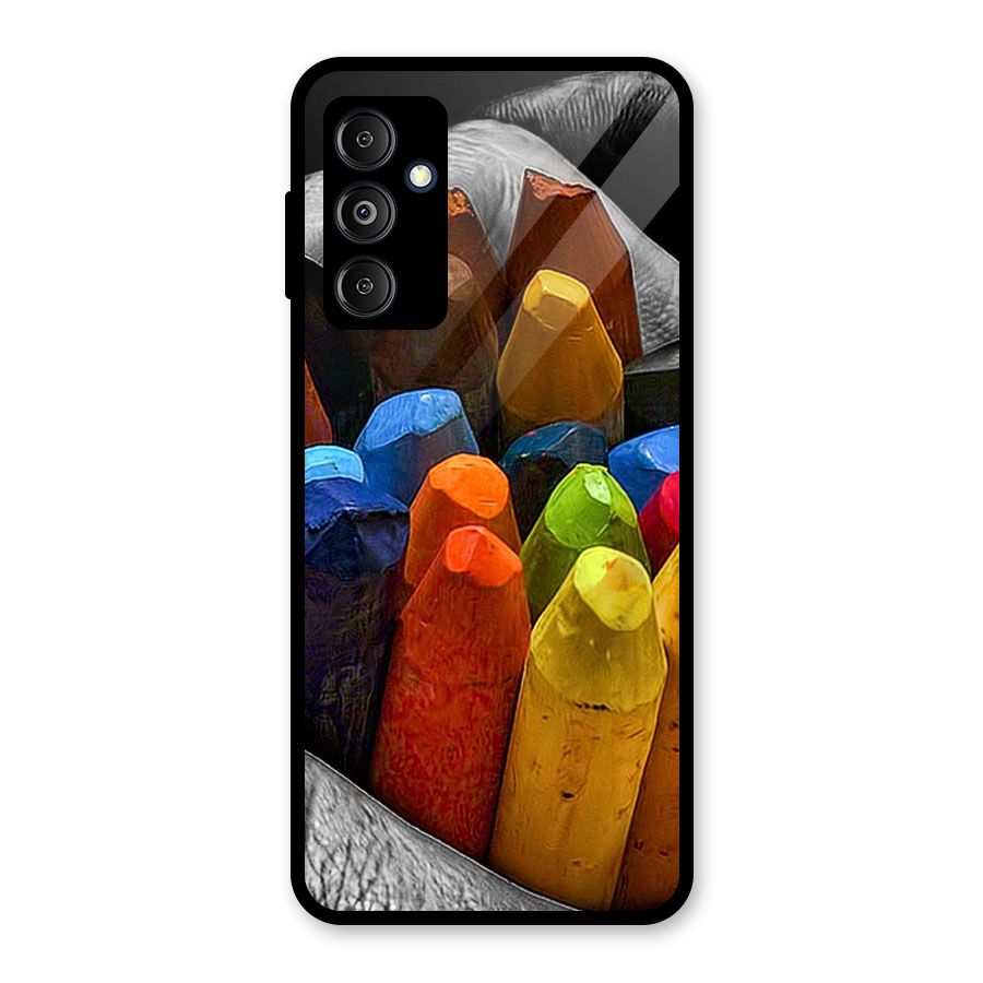 Crayons Beautiful Glass Back Case for Galaxy M14 5G