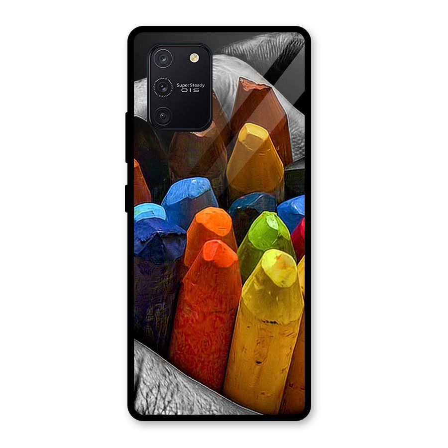 Crayons Beautiful Glass Back Case for Galaxy S10 Lite