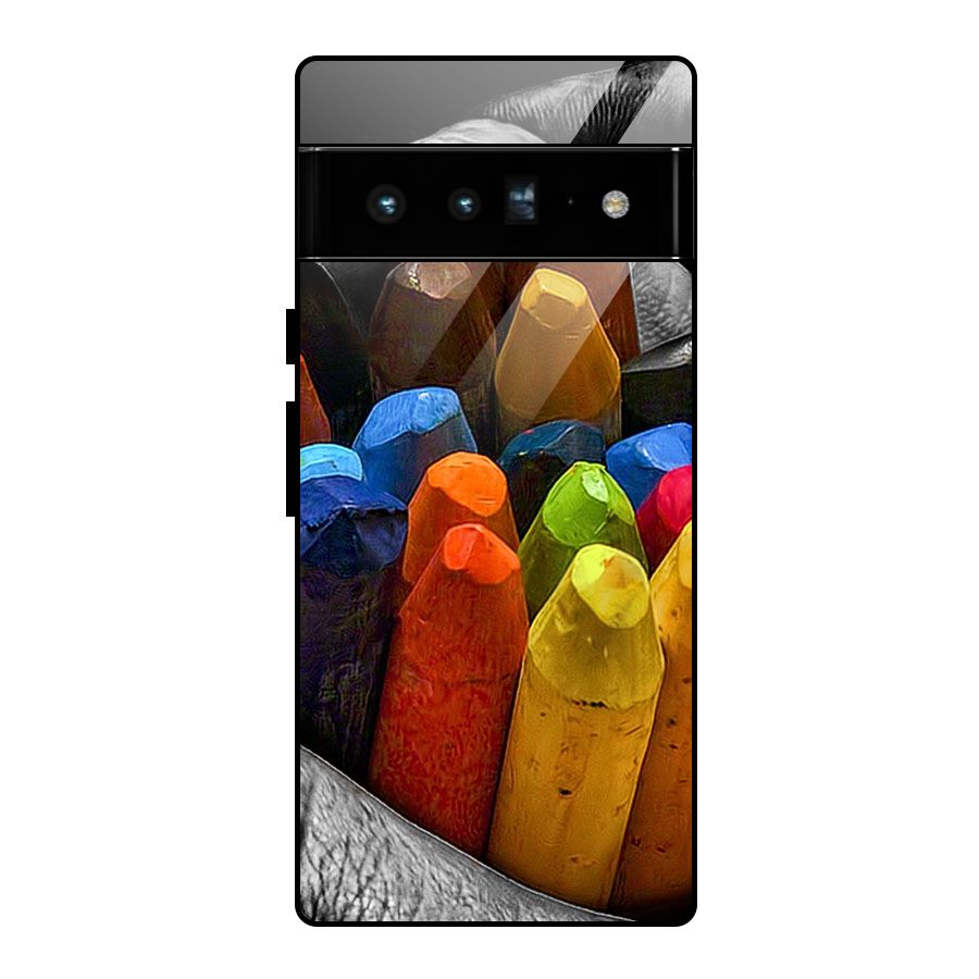 Crayons Beautiful Glass Back Case for Google Pixel 6 Pro