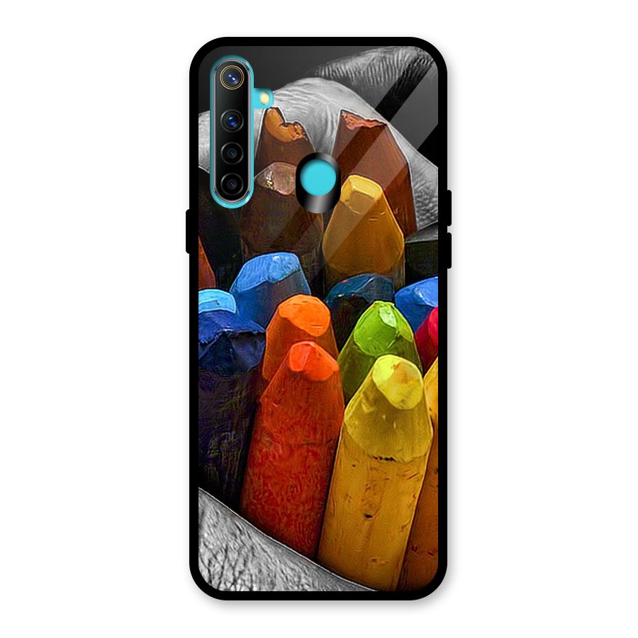Crayons Beautiful Glass Back Case for Realme 5i