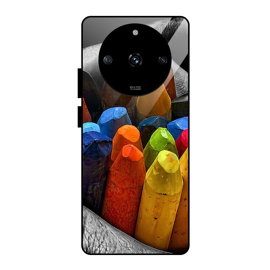 Crayons Beautiful Glass Back Case for Realme Narzo 60 5G