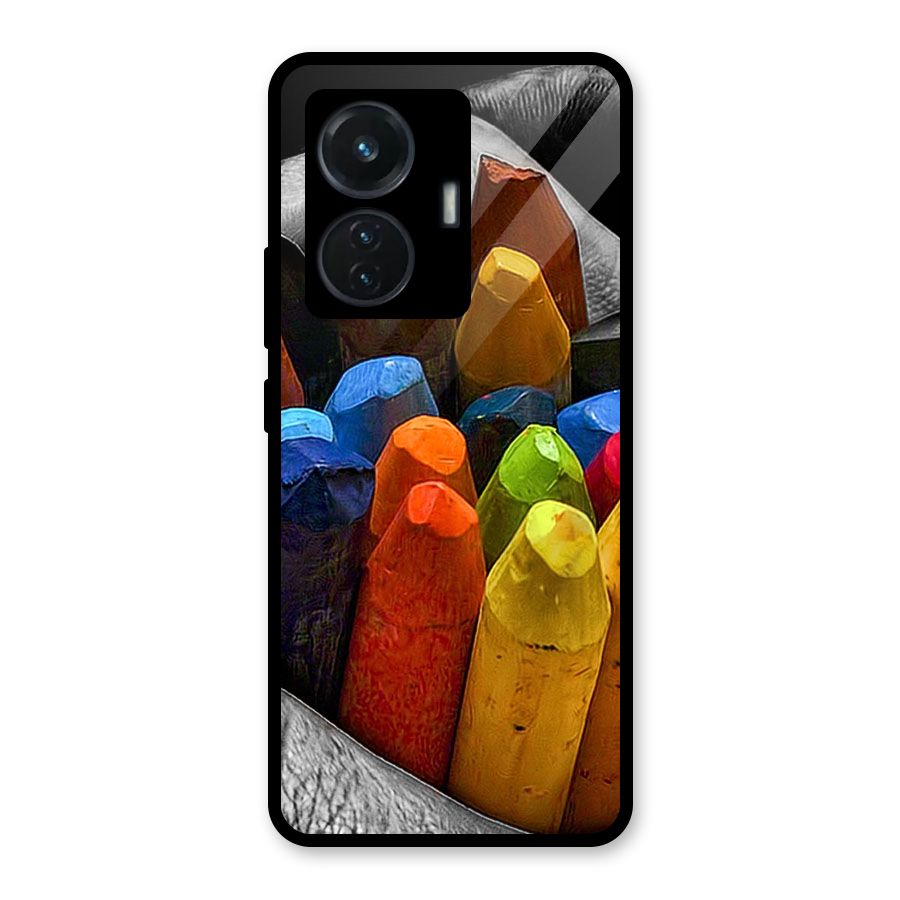 Crayons Beautiful Glass Back Case for iQOO Z6 44W