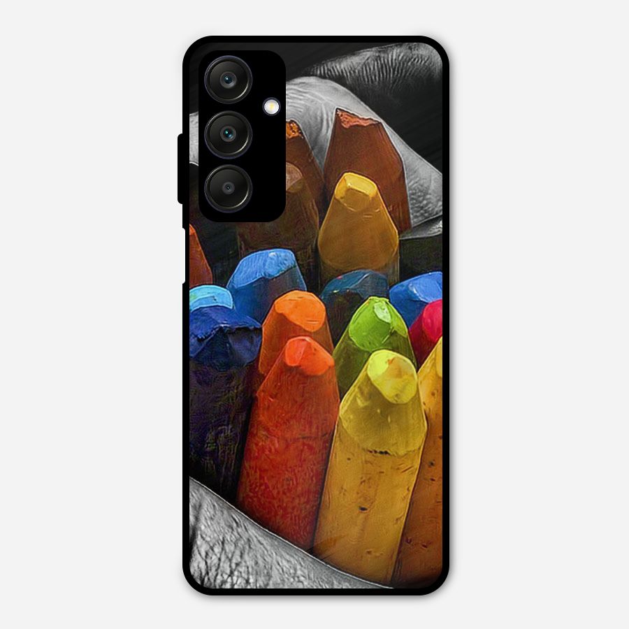 Crayons Beautiful Metal Back Case for Galaxy A25 5G