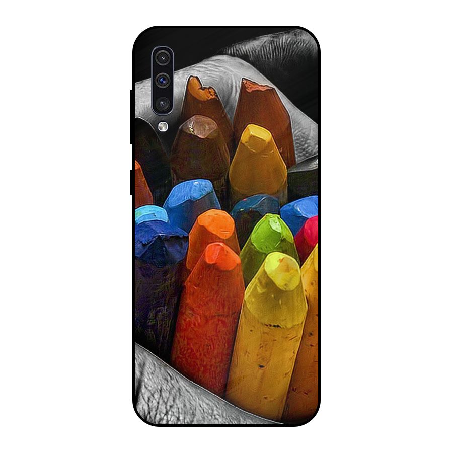 Crayons Beautiful Metal Back Case for Galaxy A30s