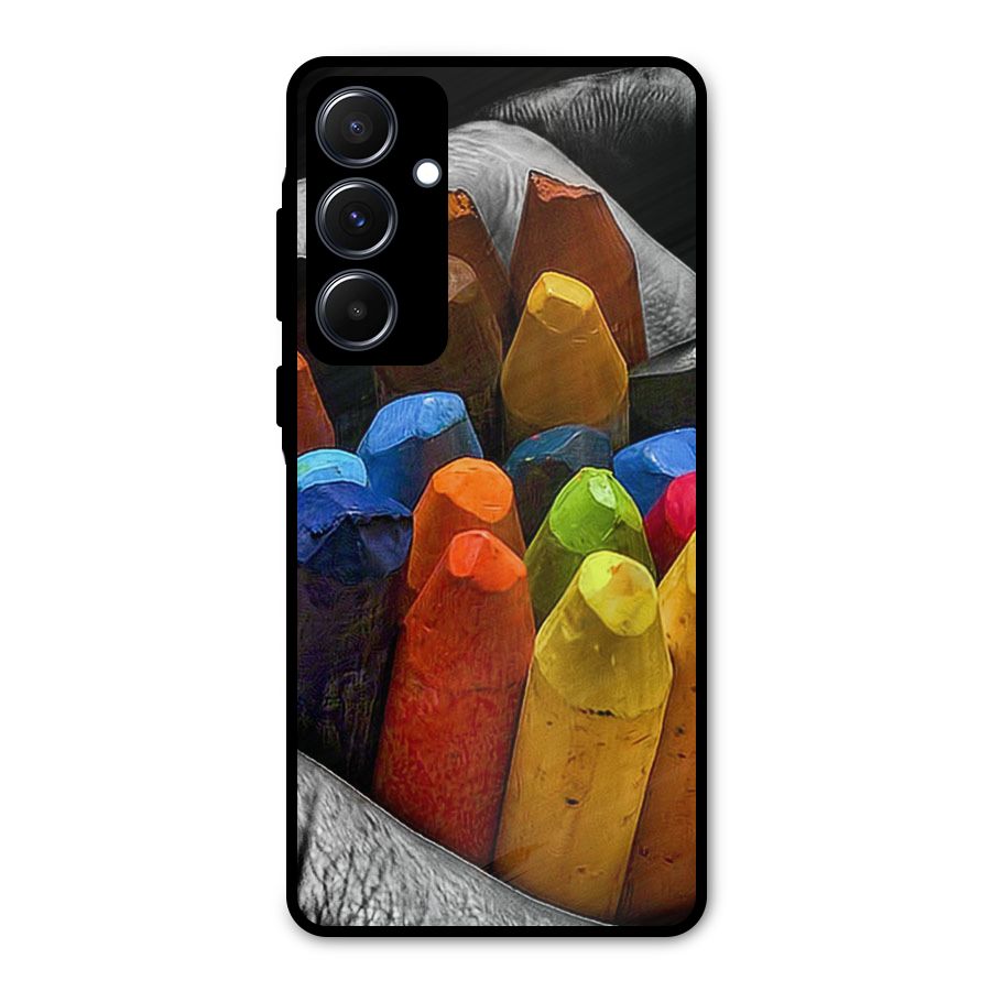 Crayons Beautiful Metal Back Case for Galaxy A55