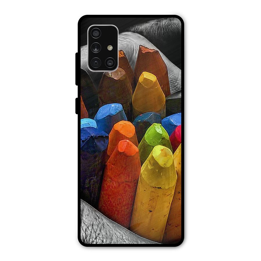 Crayons Beautiful Metal Back Case for Galaxy A71