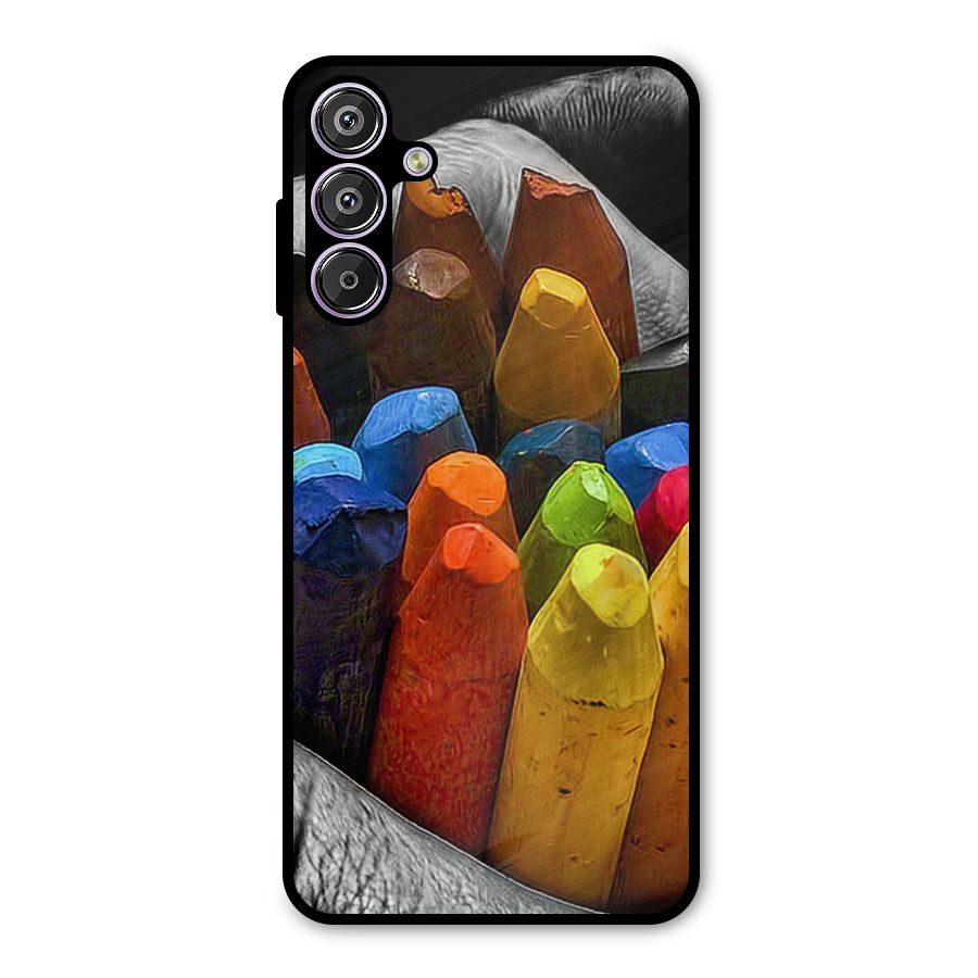 Crayons Beautiful Metal Back Case for Galaxy M15