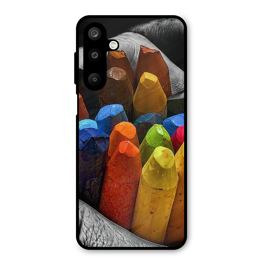 Crayons Beautiful Metal Back Case for Galaxy M16