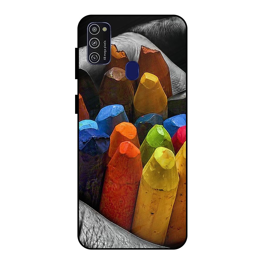 Crayons Beautiful Metal Back Case for Galaxy M21