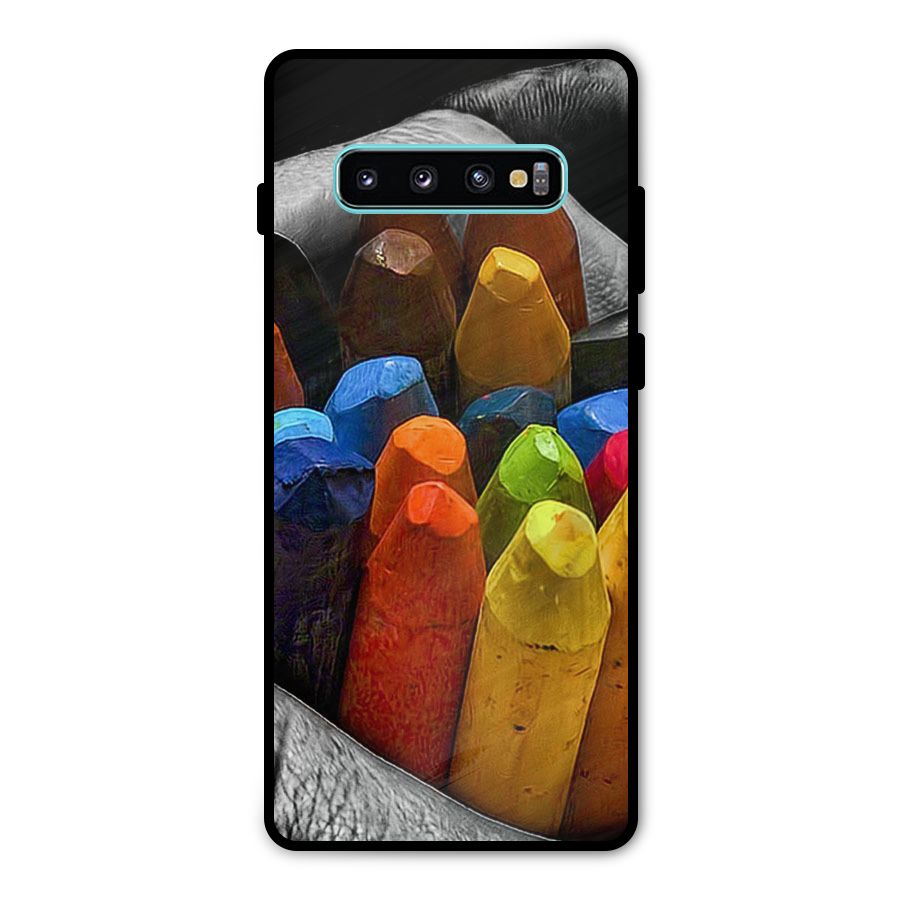 Crayons Beautiful Metal Back Case for Galaxy S10 Plus