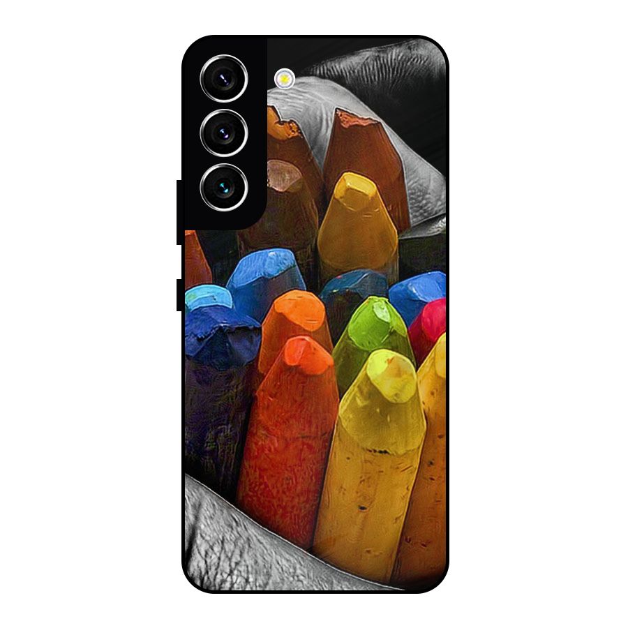 Crayons Beautiful Metal Back Case for Galaxy S22 5G