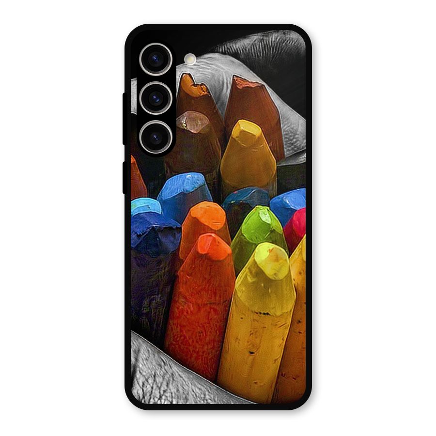 Crayons Beautiful Metal Back Case for Galaxy S23 Plus