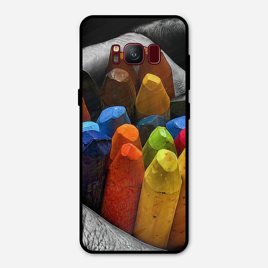 Crayons Beautiful Metal Back Case for Galaxy S8