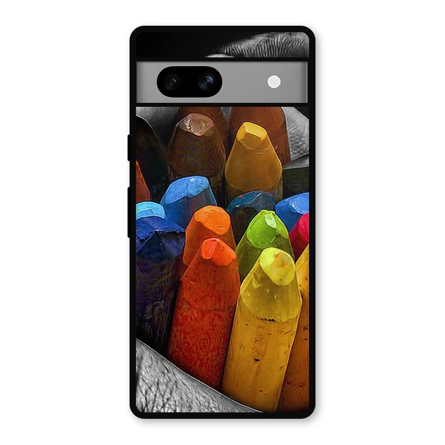 Crayons Beautiful Metal Back Case for Google Pixel 7a