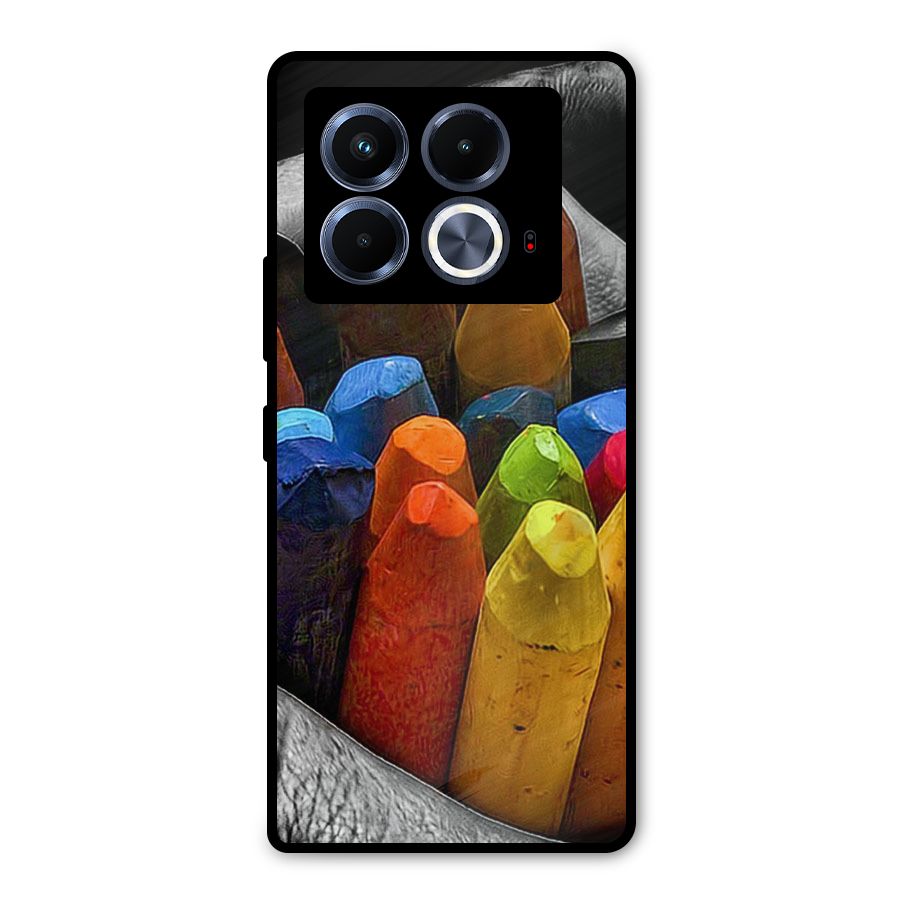 Crayons Beautiful Metal Back Case for Infinix Note 40 5G