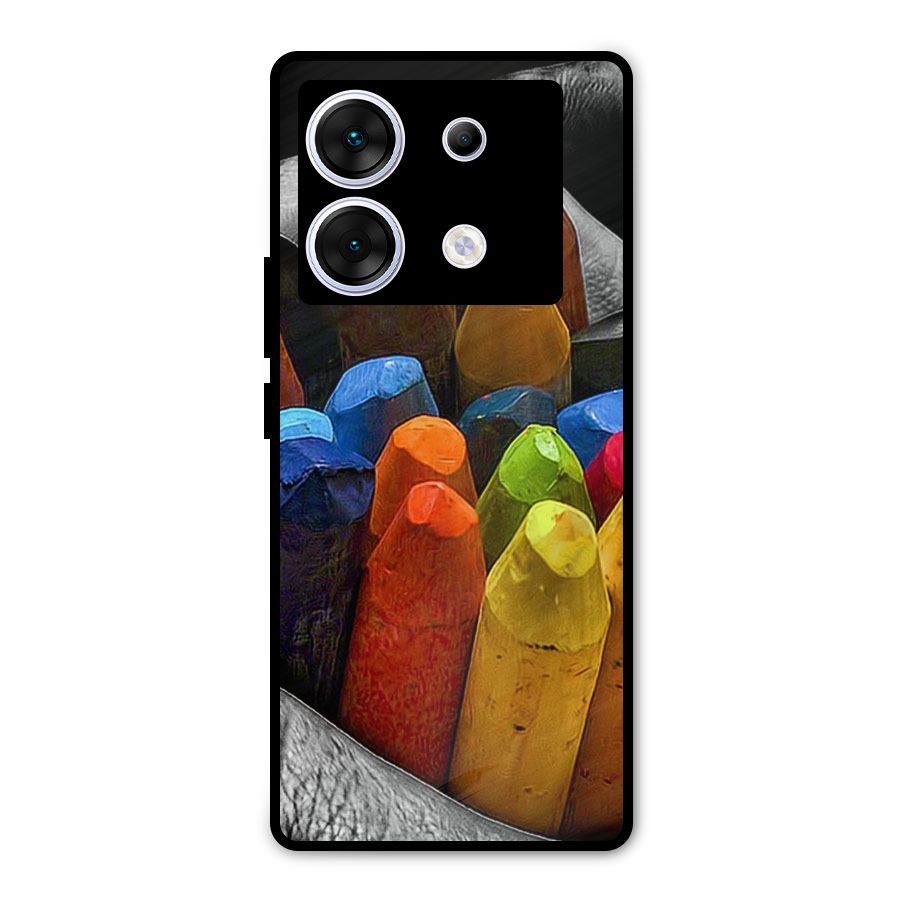 Crayons Beautiful Metal Back Case for Infinix Zero 30 5G