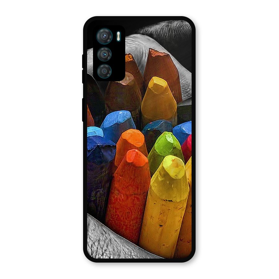 Crayons Beautiful Metal Back Case for Moto G42