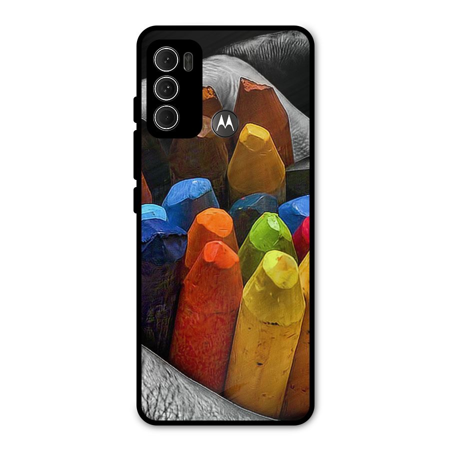 Crayons Beautiful Metal Back Case for Moto G60