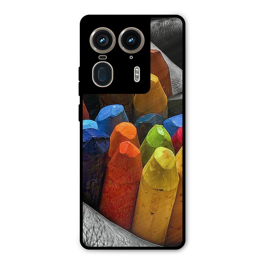 Crayons Beautiful Metal Back Case for Motorola Edge 50 Ultra
