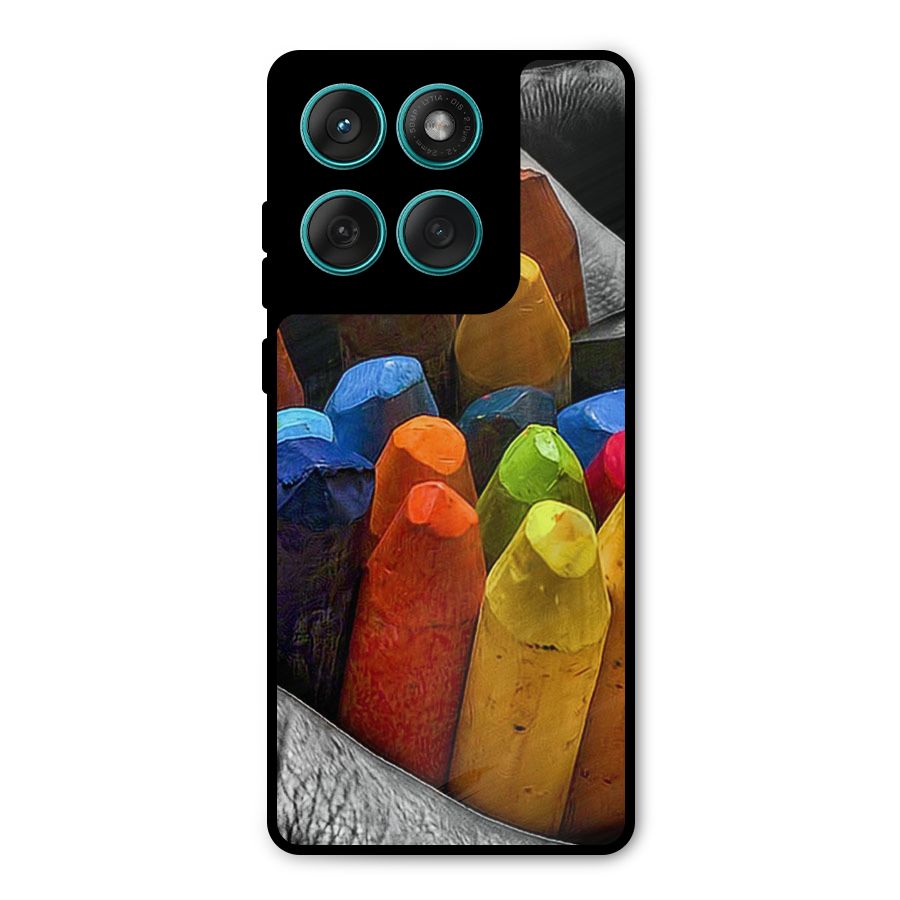Crayons Beautiful Metal Back Case for Motorola Edge 60 Fusion