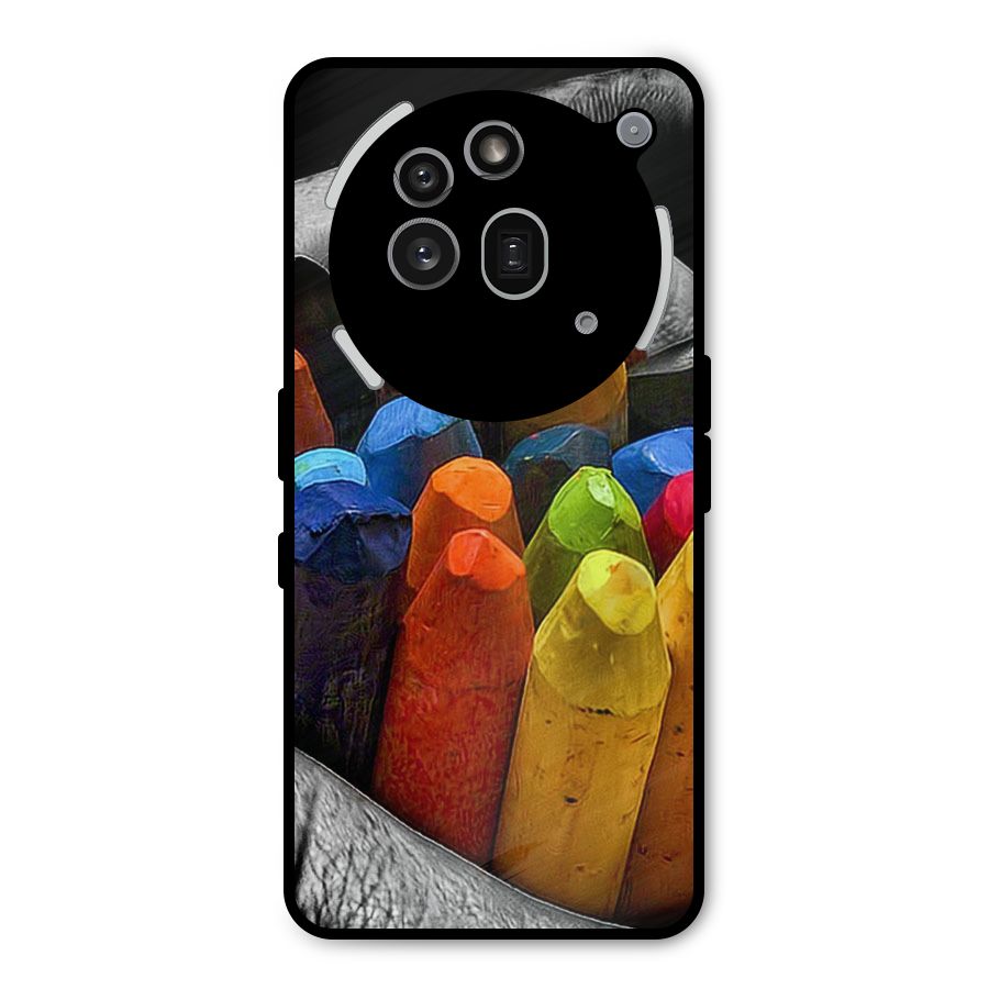 Crayons Beautiful Metal Back Case for Nothing Phone 3a Pro