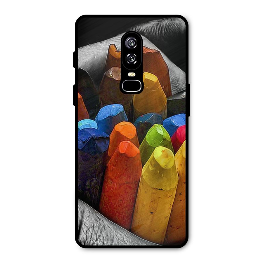 Crayons Beautiful Metal Back Case for OnePlus 6
