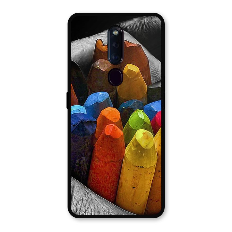 Crayons Beautiful Metal Back Case for Oppo F11 Pro