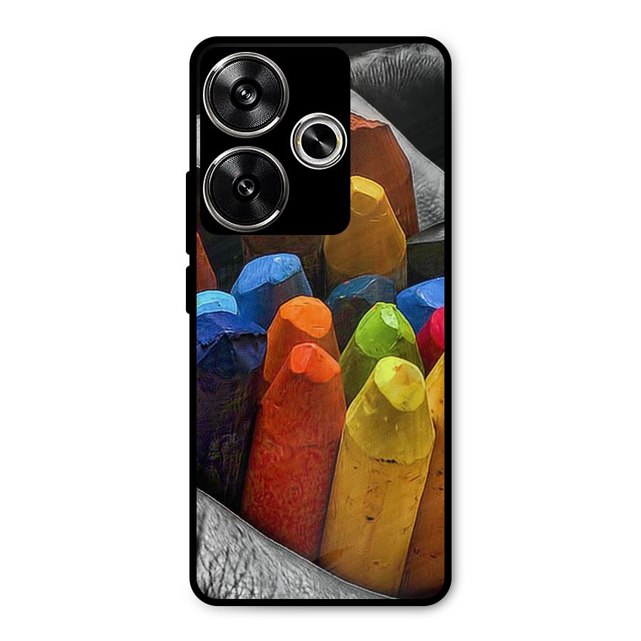 Crayons Beautiful Metal Back Case for Poco F6