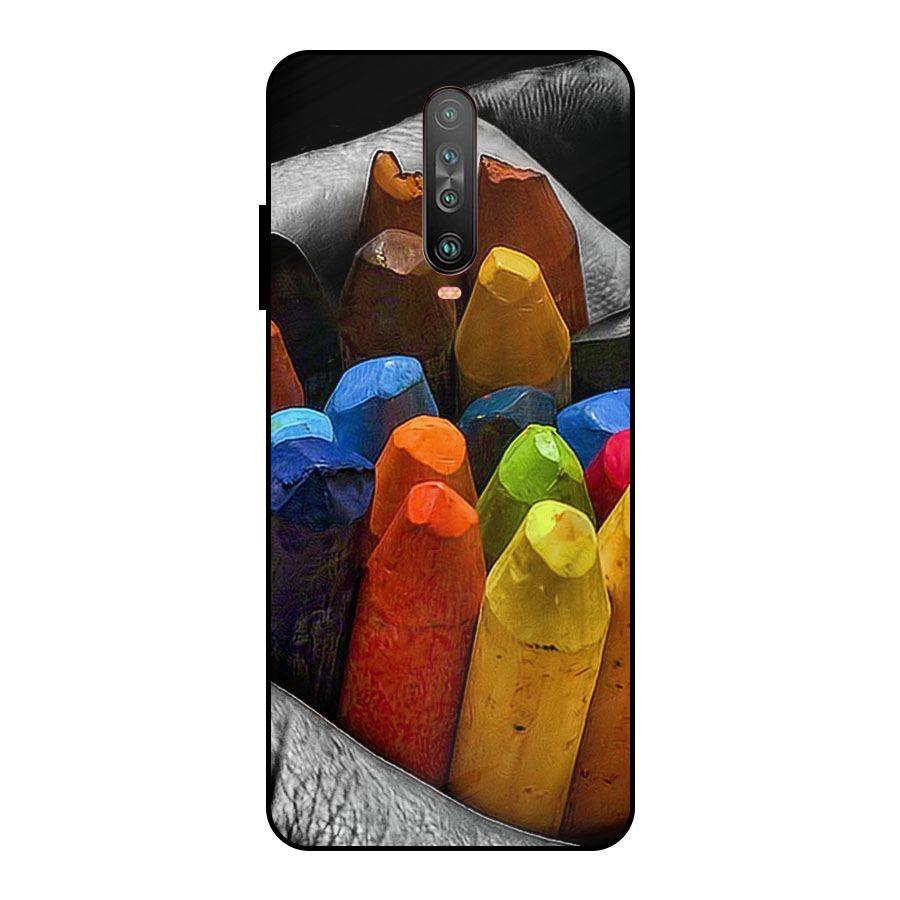 Crayons Beautiful Metal Back Case for Poco X2