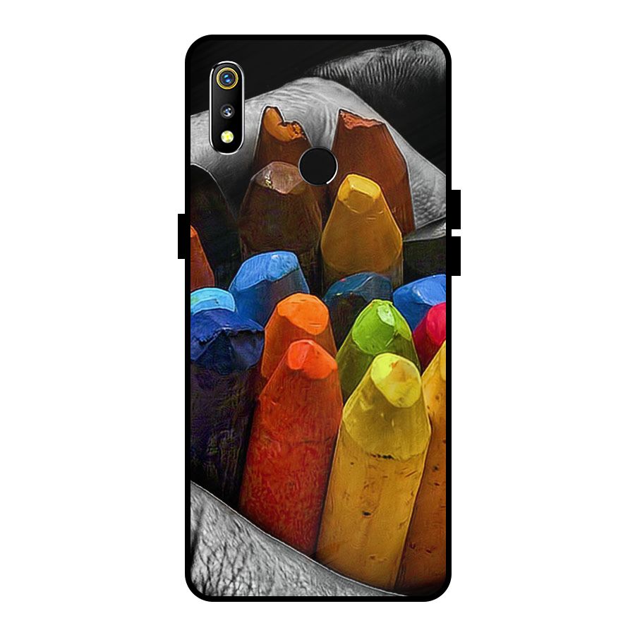 Crayons Beautiful Metal Back Case for Realme 3i