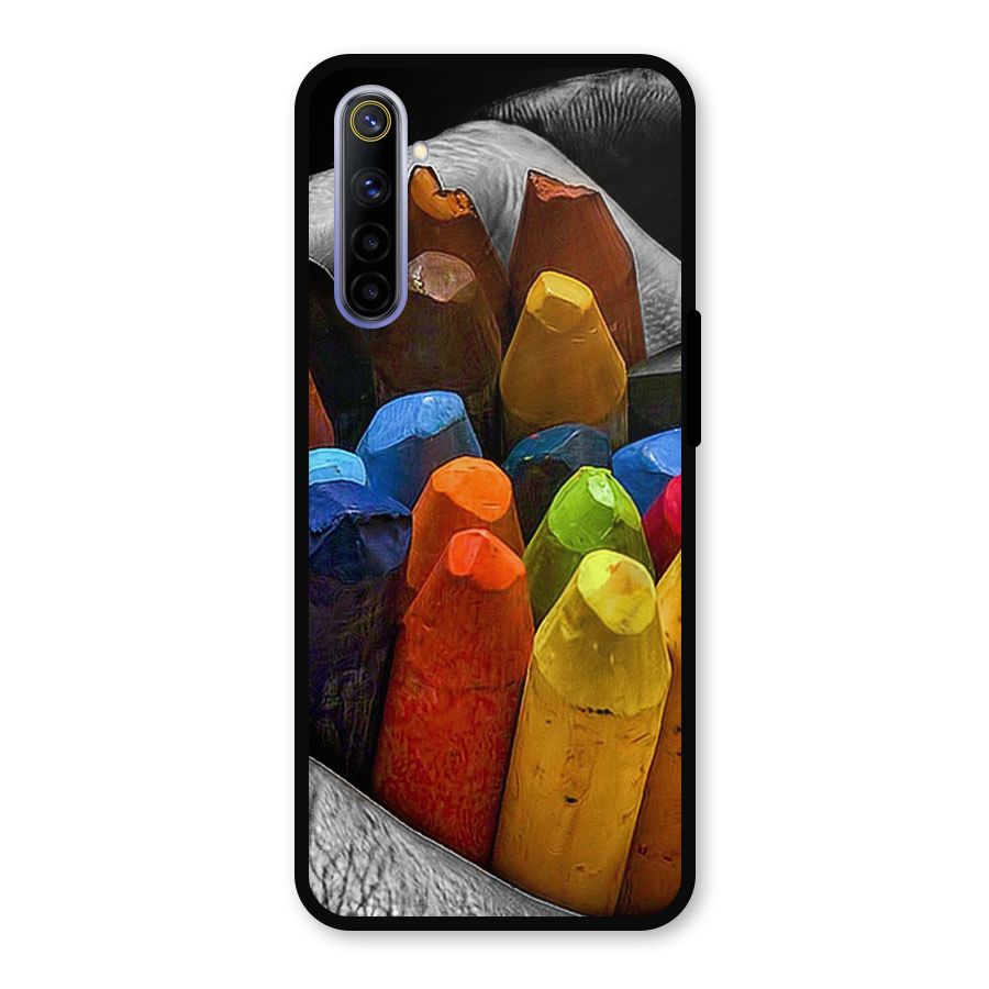 Crayons Beautiful Metal Back Case for Realme 6